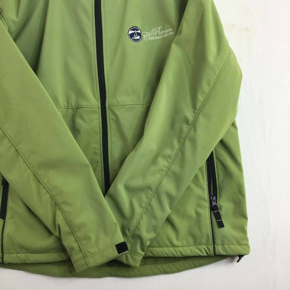 Clique Men's Olive Yacht Logo Zipped Pockets Full Zip Bomber Jacket Size L - Picture 3 of 10